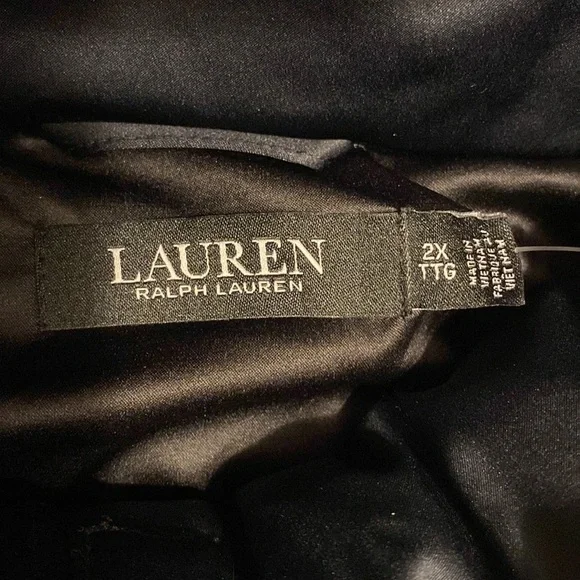 Lauren Ralph Lauren Black Plus Size Satin Puffer Jacket 2X NWT - Picture 15 of 16